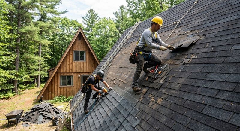 A Frame Roof Repair in Berryville, VA