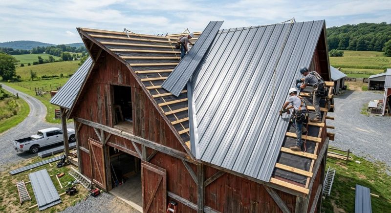 Barn Roof Construction in Berryville, VA