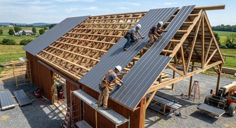 Barn Roof Construction in Berryville, VA