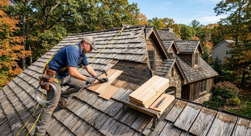 Cedar Shake Roof Repair in Purcellville, VA