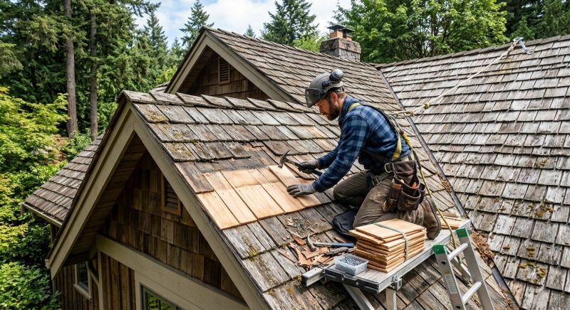 Cedar Shake Roof Repair in Warren County, VA