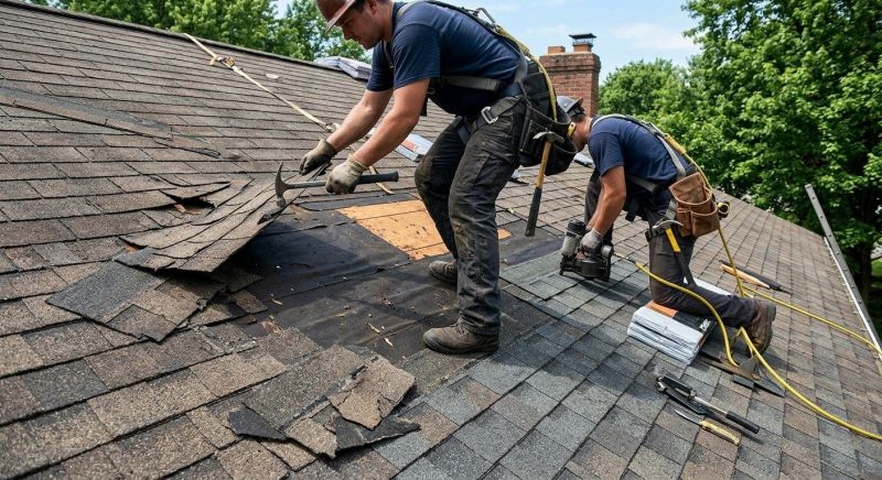 Damaged Roof Repair in Marshall, VA