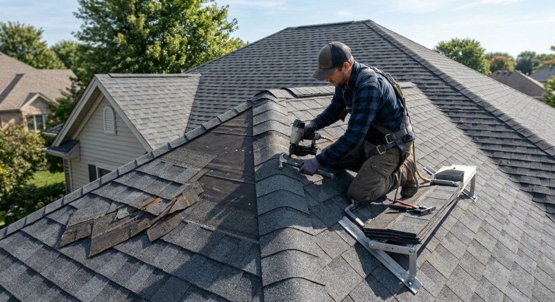 Hip Roof Shingle Repair in Berryville, VA