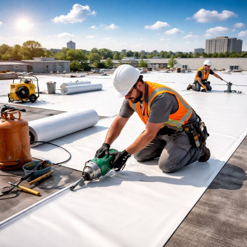 Single Ply Roof Installation in Strasburg, VA